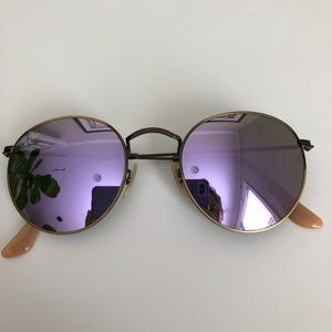 Round Purple Metallic Ray-Ban Sunglasses